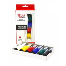 Набор акриловых красок ROSA Studio 20 мл 6 цв